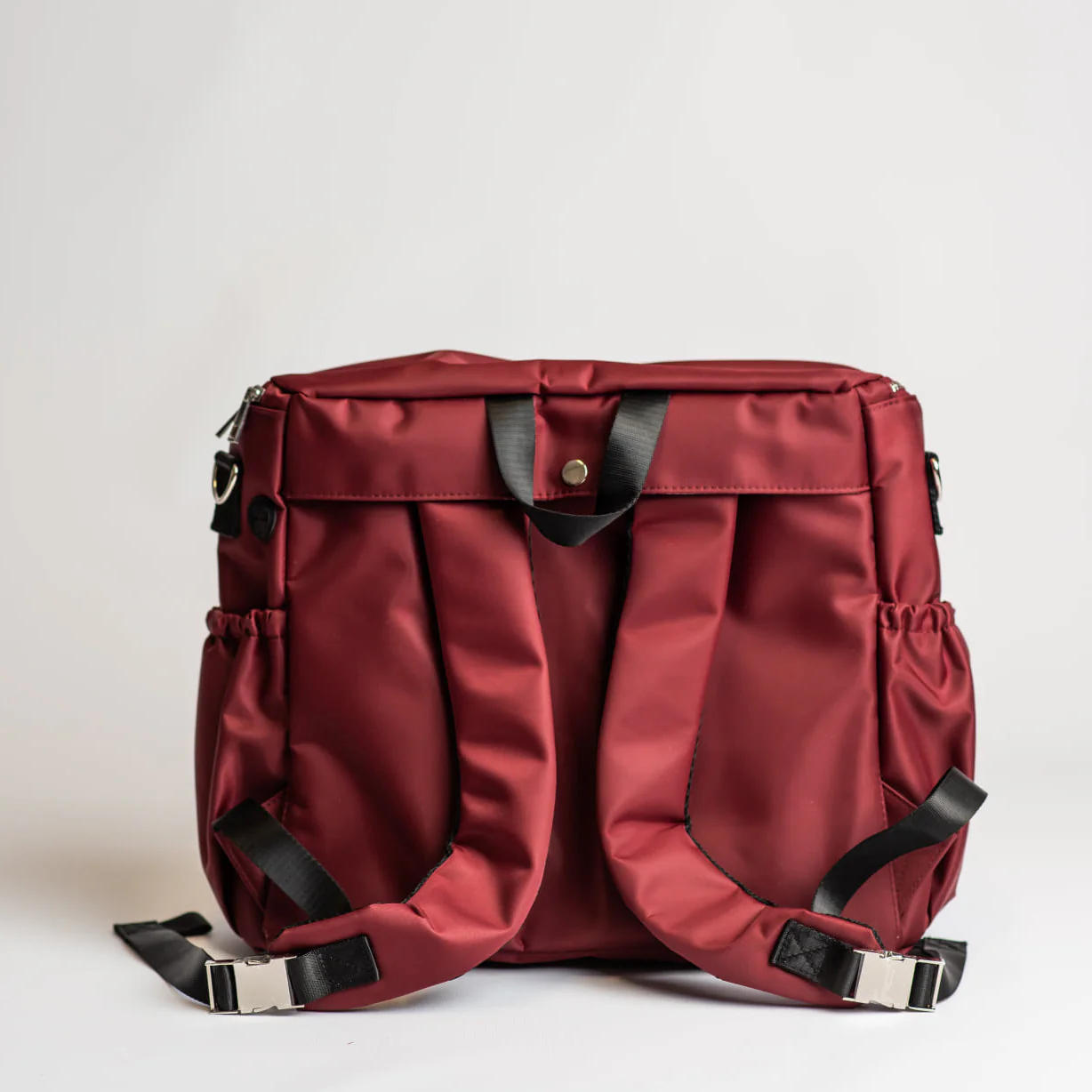 [SECONDS] 4-in-1 Nappy Backpack | Cranberry - Image 3