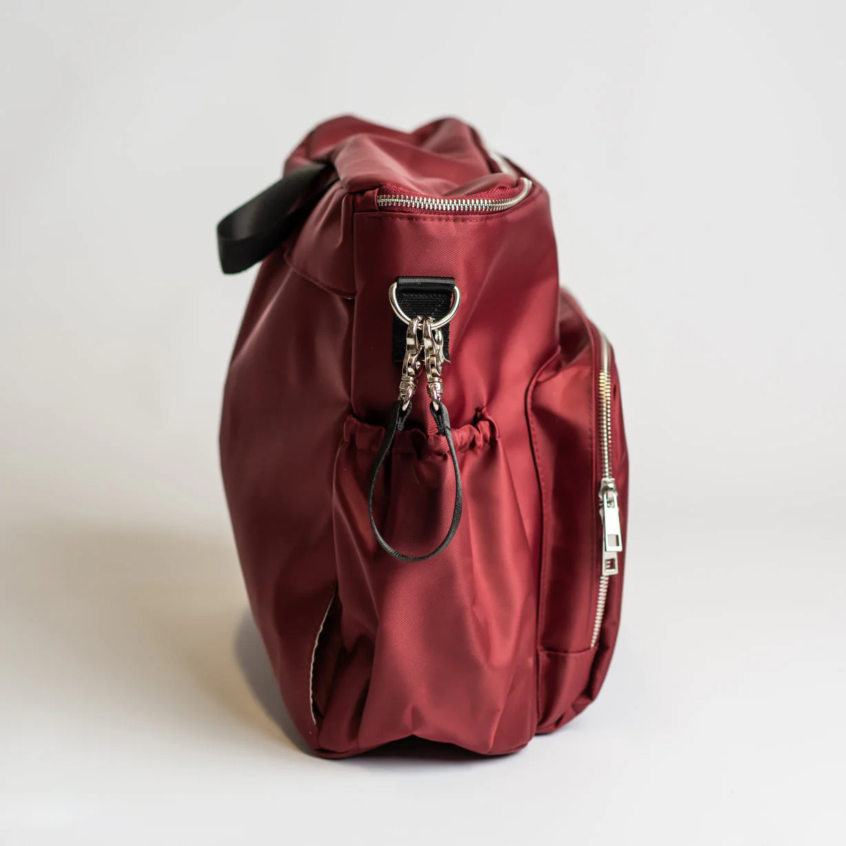 [SECONDS] 4-in-1 Nappy Backpack | Cranberry - Image 4