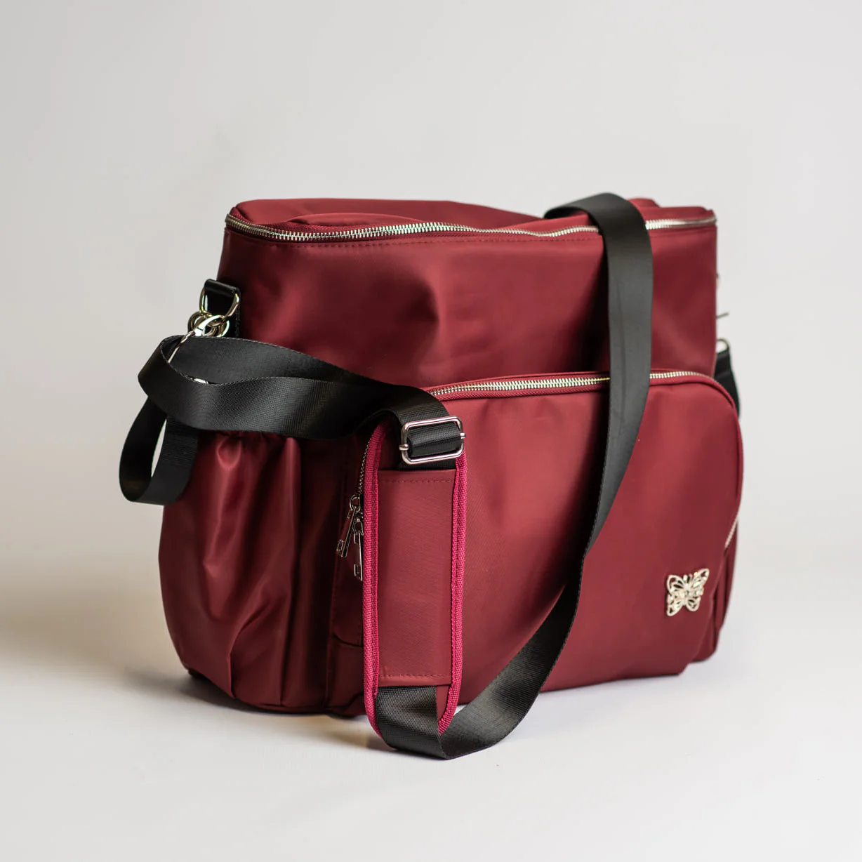 [SECONDS] 4-in-1 Nappy Backpack | Cranberry - Image 5