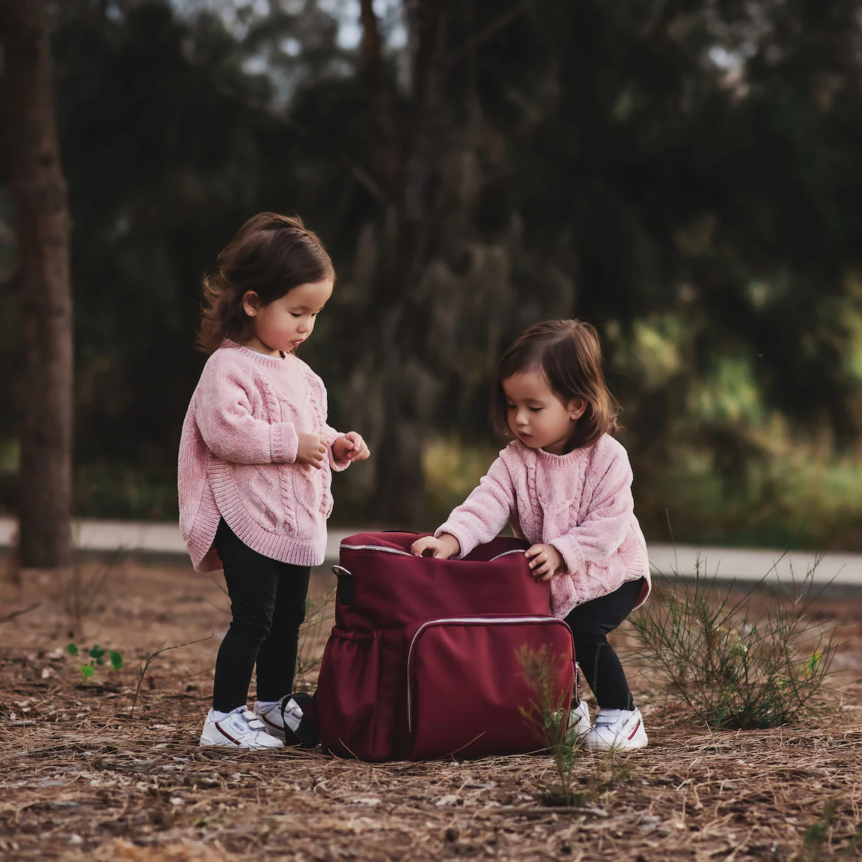 [SECONDS] 4-in-1 Nappy Backpack | Cranberry - Image 7