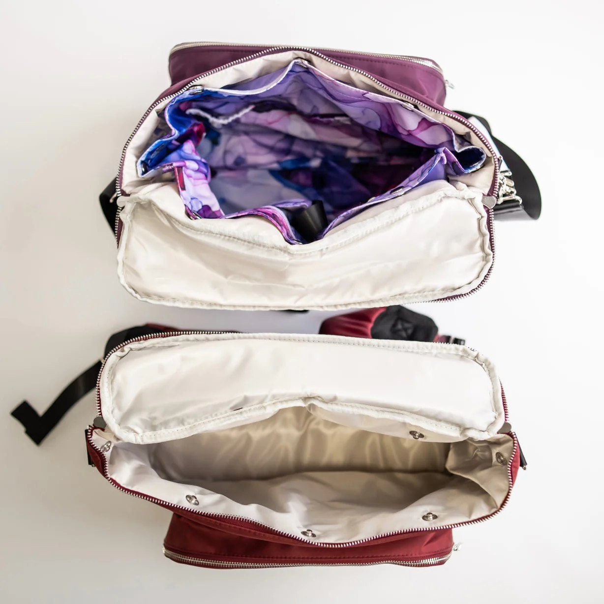 [SECONDS] 4-in-1 Nappy Backpack | Cranberry - Image 8