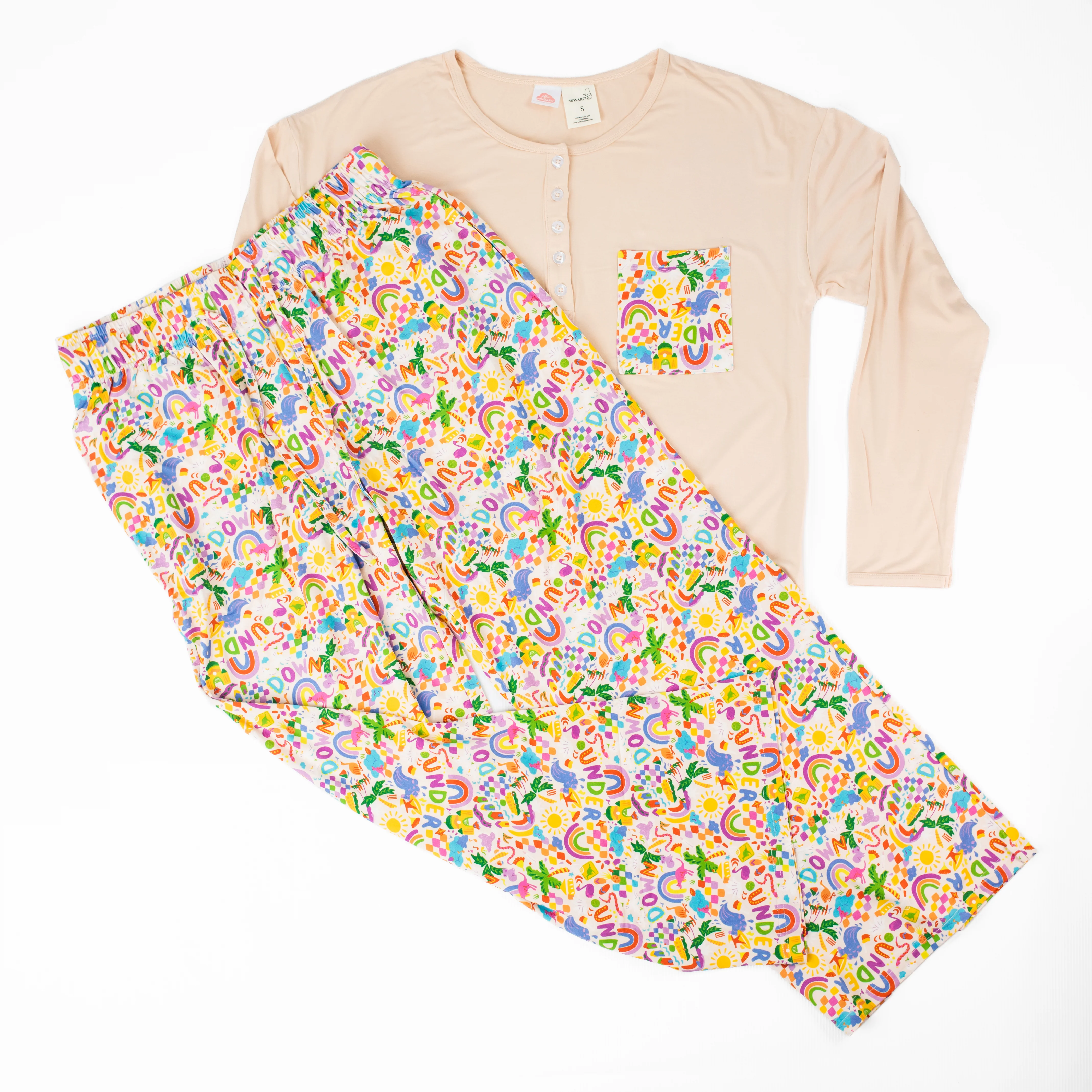 Adults Bamboo Pyjamas | Down Under (Cream) - Image 5