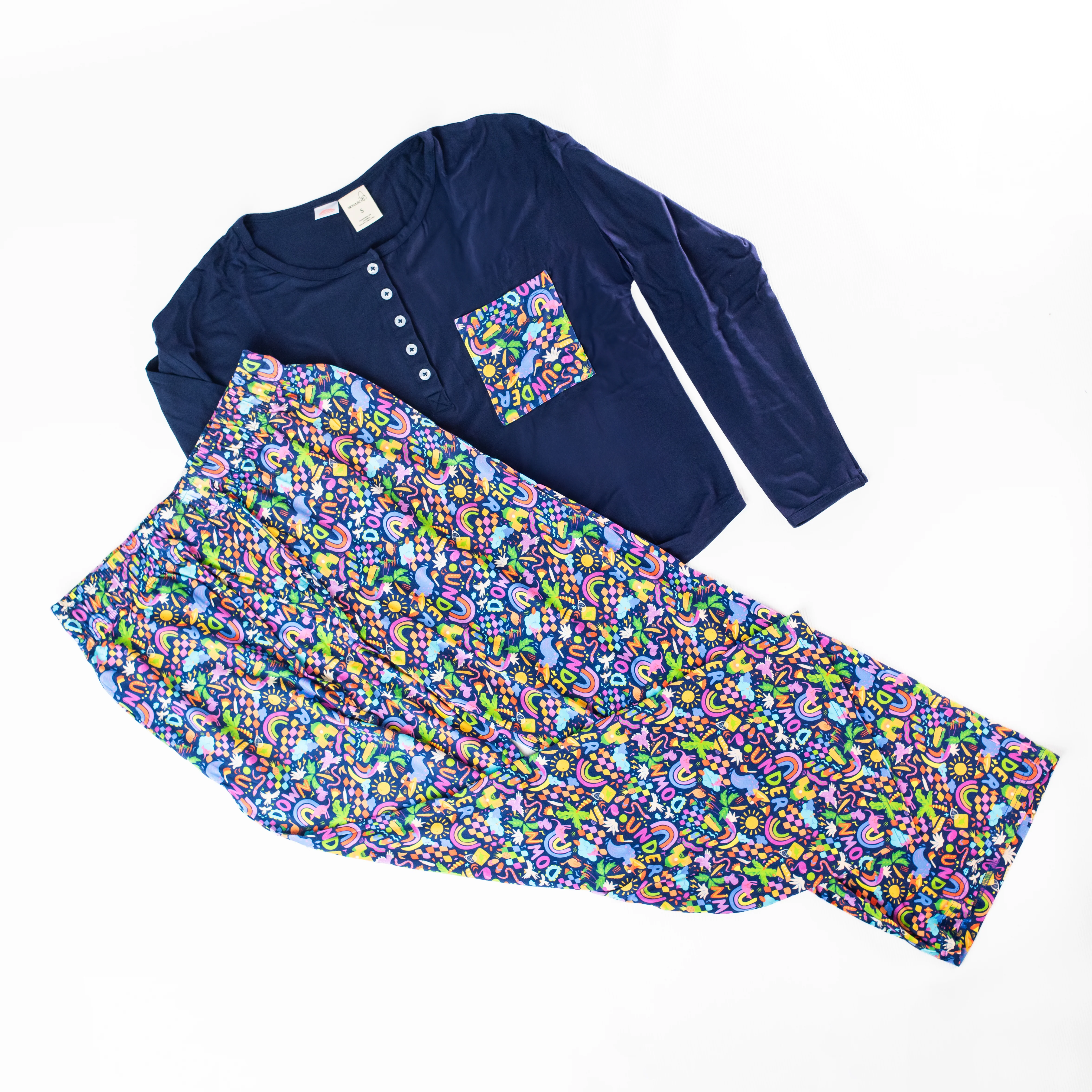 Adults Bamboo Pyjamas | Down Under - Navy - Image 5