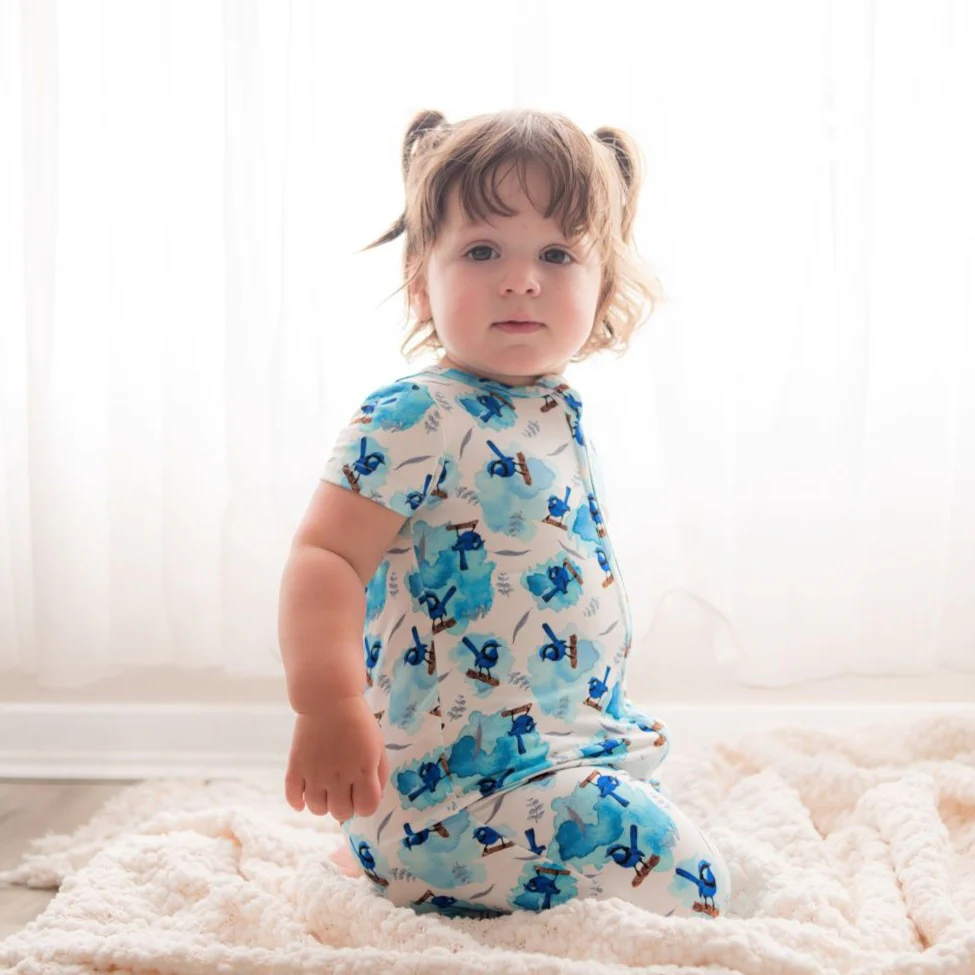 Bamboo Romper (Bootysuit) V3.0 | Raining Wren (Short Sleeve) - Image 3