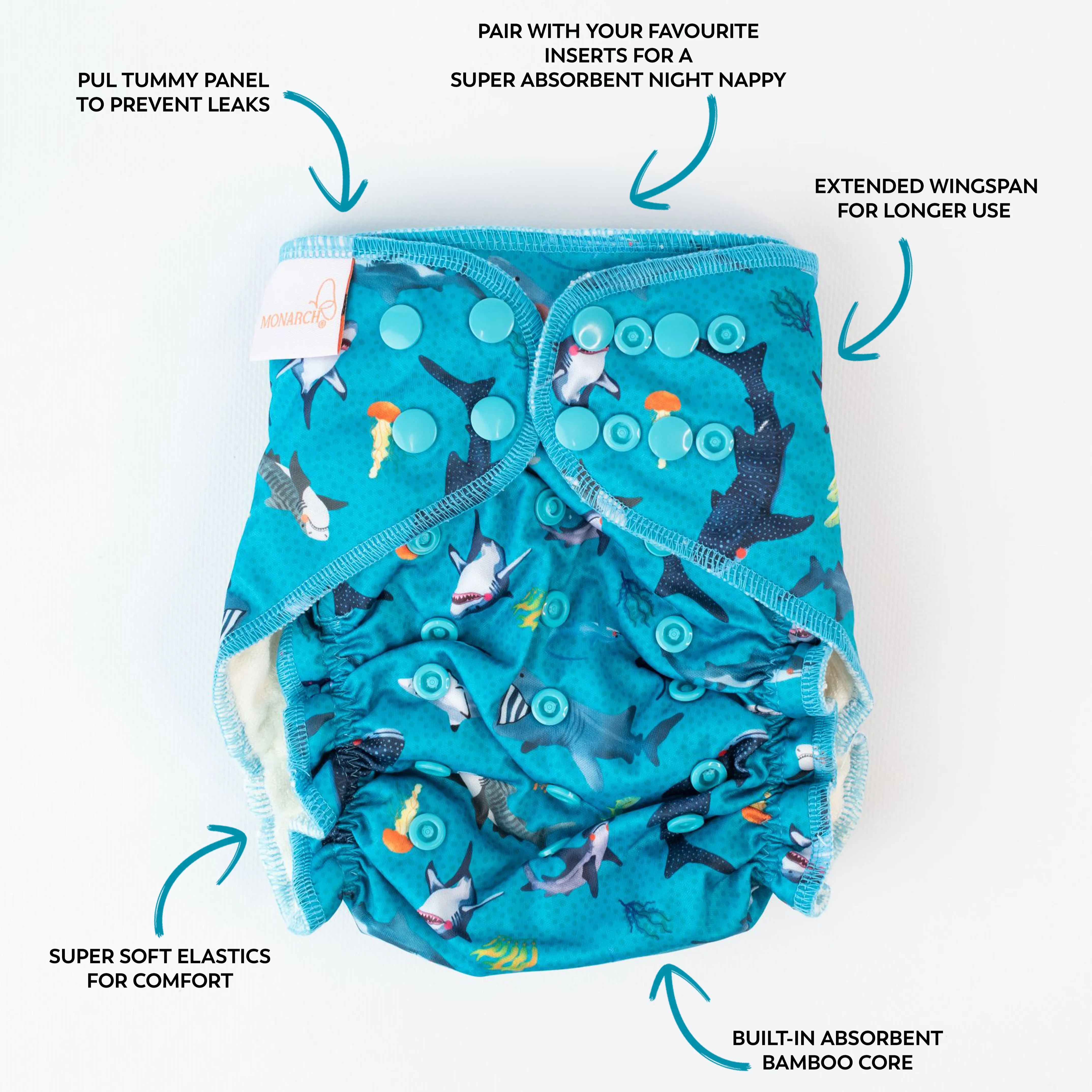 Fitted Nappy Cover V2.0 | Art Attack - Image 4
