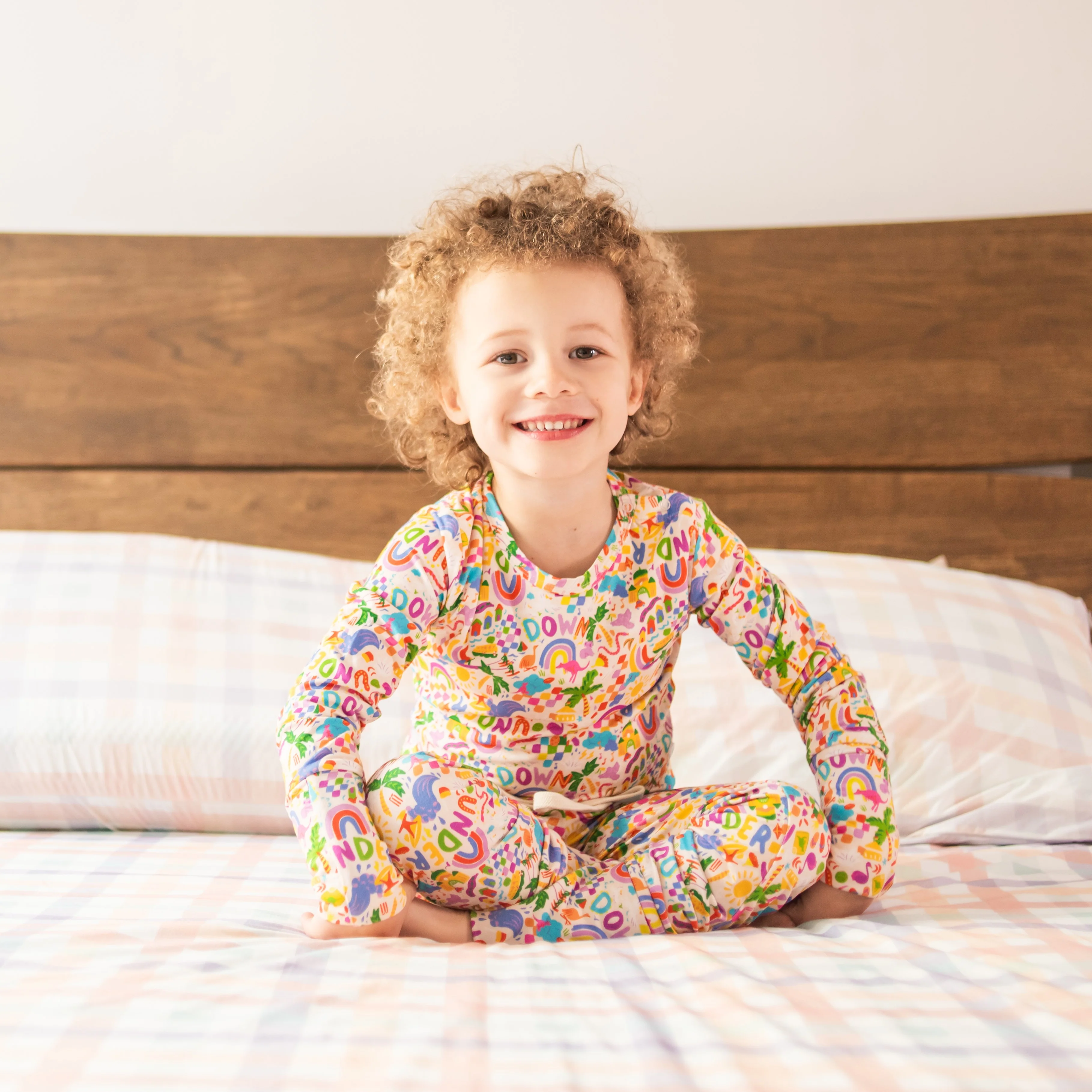 Kids Bamboo Pyjamas | Down Under (Cream) - Image 3