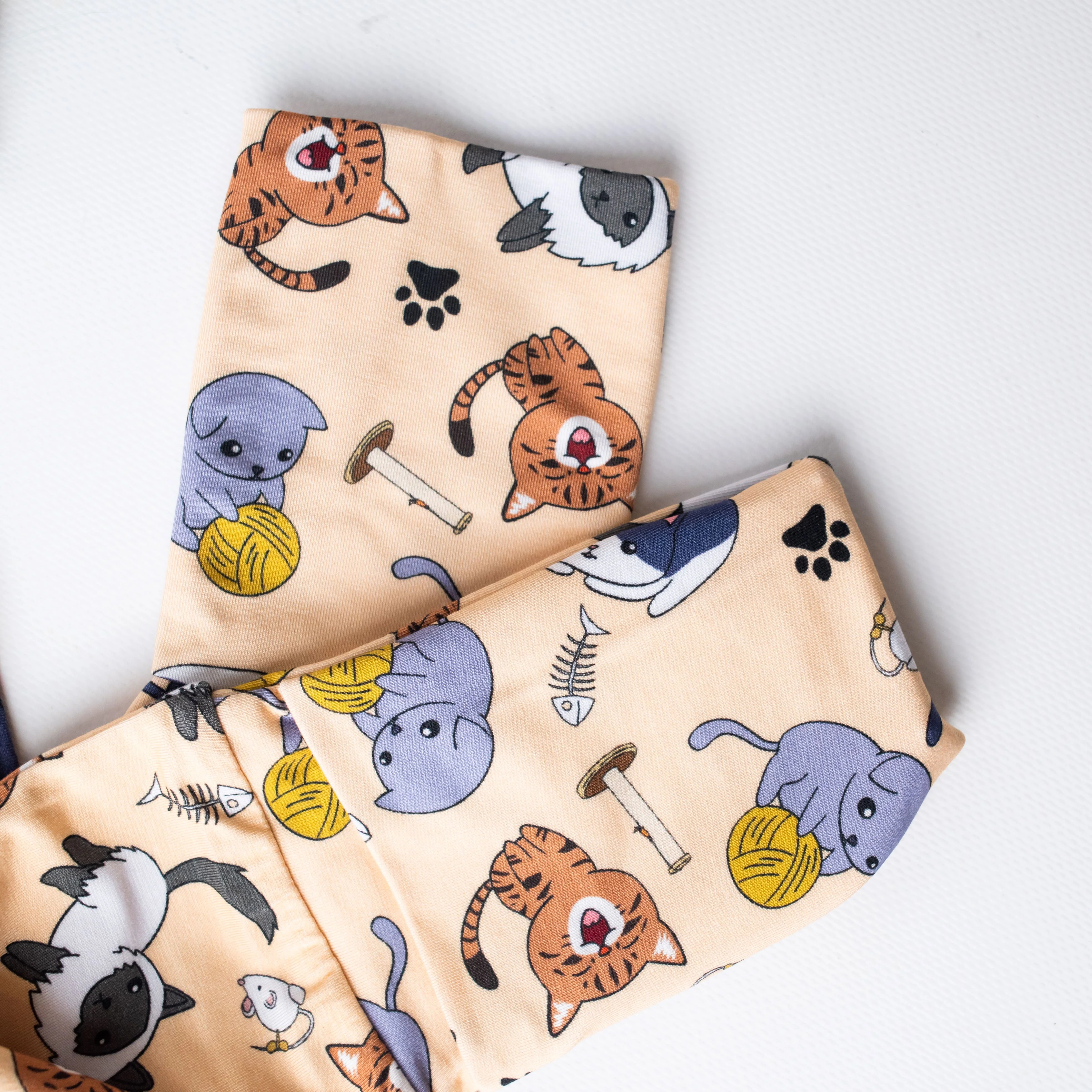 Kids Bamboo Pyjamas - Feline Good (Sz 5-6) - Image 5