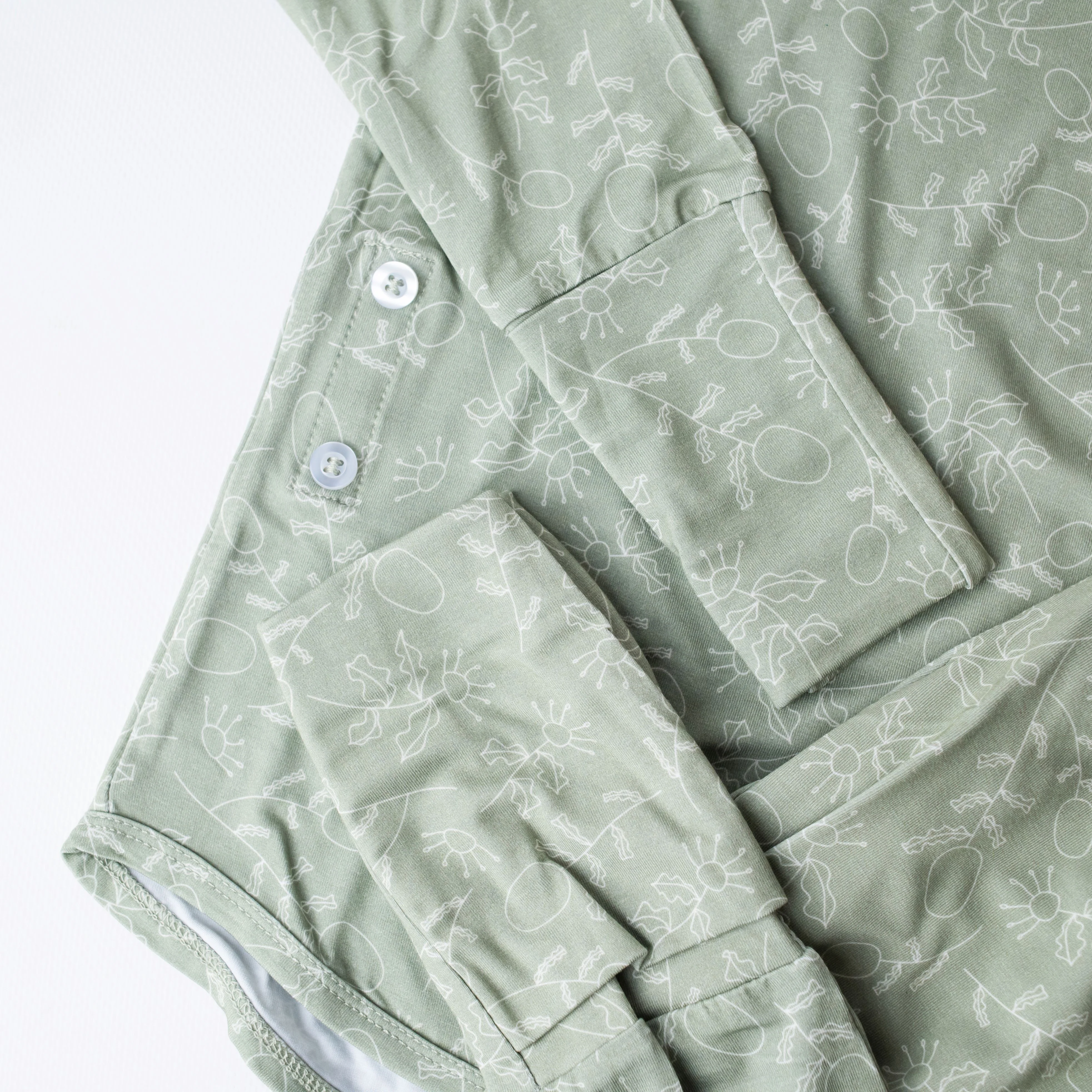 Kids Bamboo Pyjamas - Sage Dreams (Sz 5-8) - Image 4