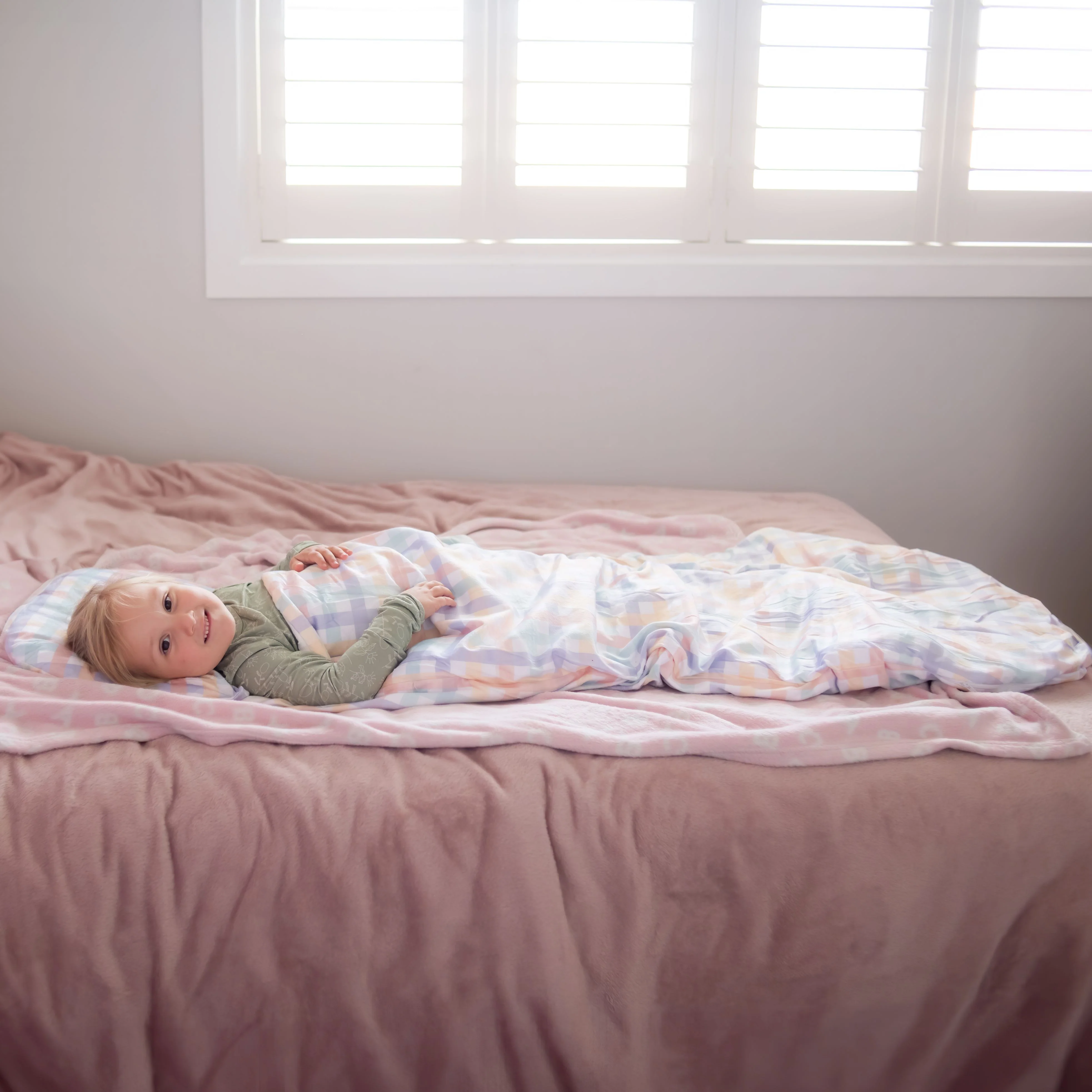 Kids Nap Sack | Spring Gingham - Image 3