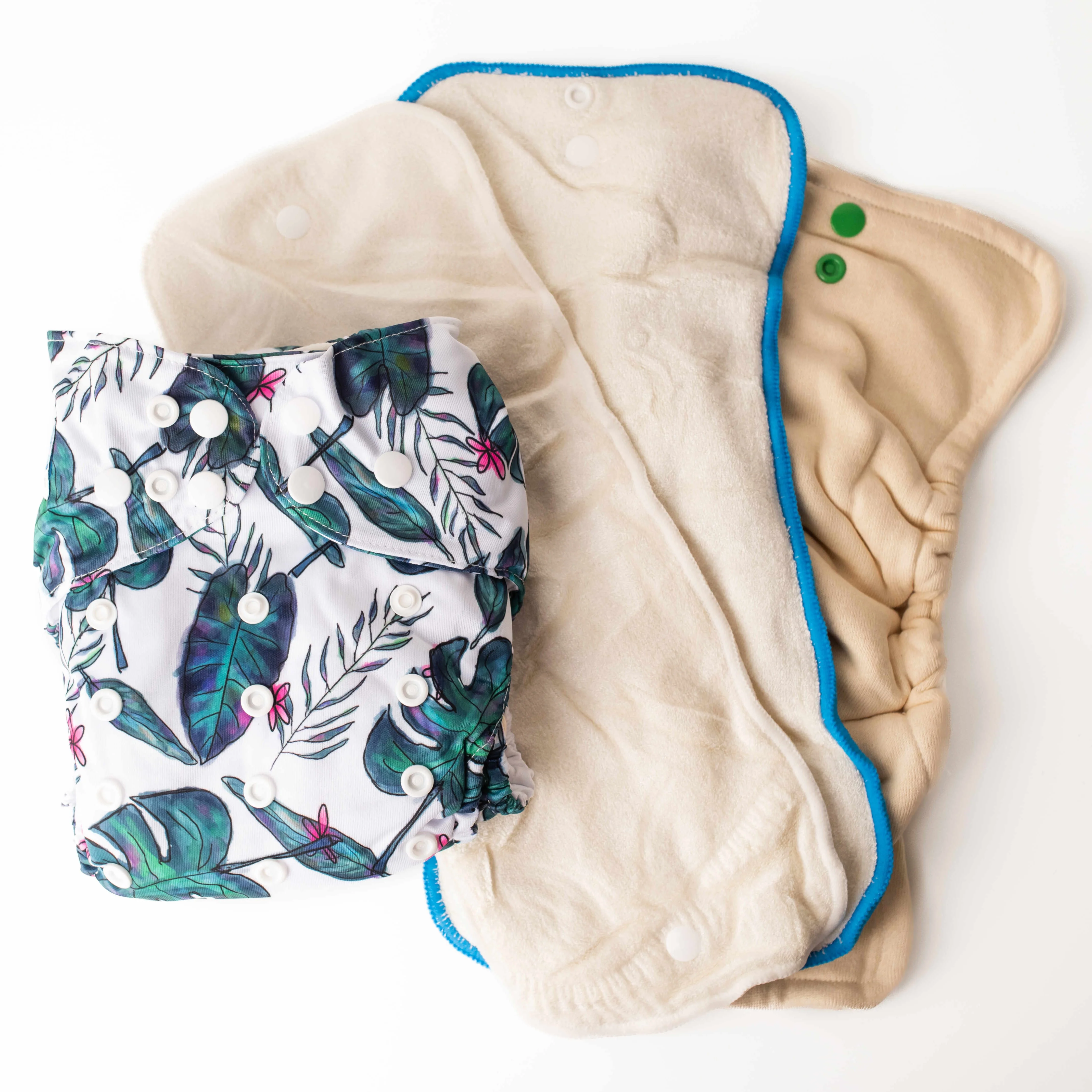 Ultimate Wipeable Cloth Nappy (Core) | Jungle Fern - Image 4