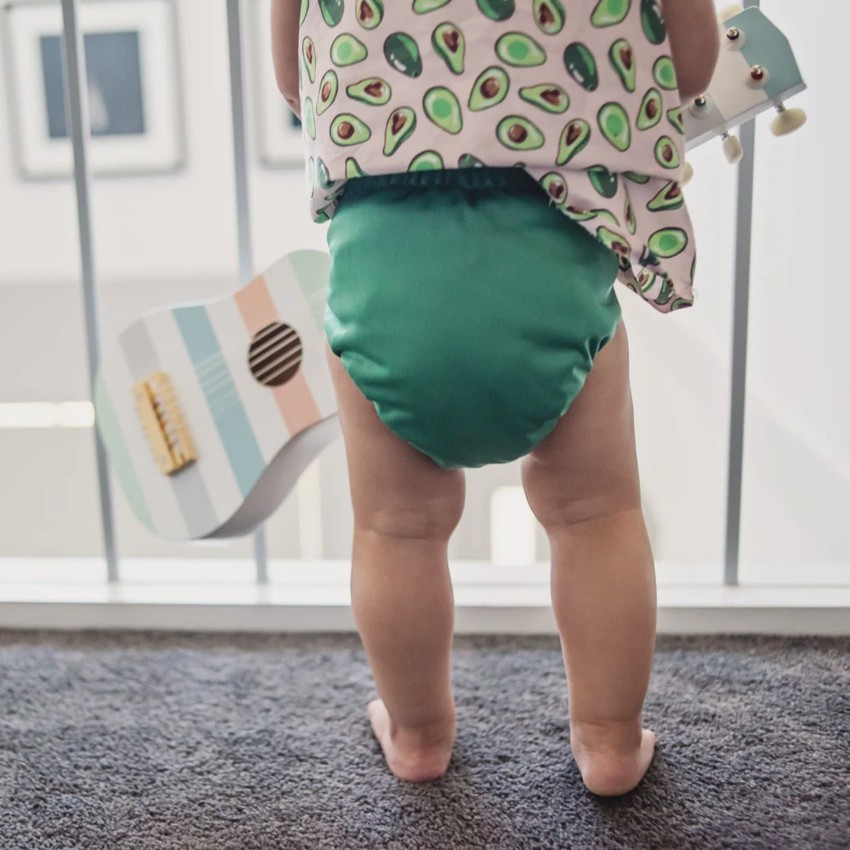 Ultimate Wipeable Cloth Nappy (Core) | Leeloo Green - Image 3