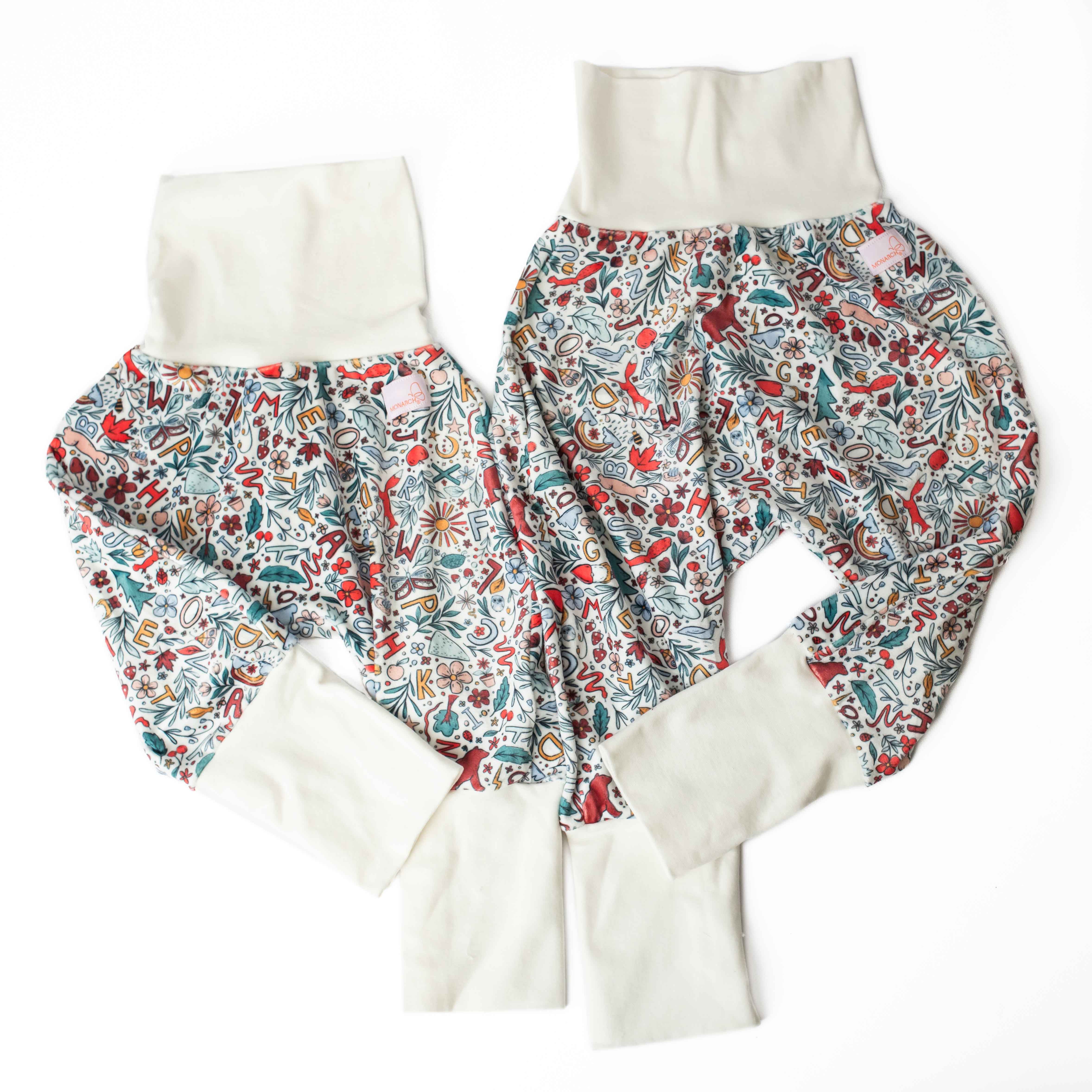 Grow-With-Me Cozy Pants | Woodland Alphabet - Image 4