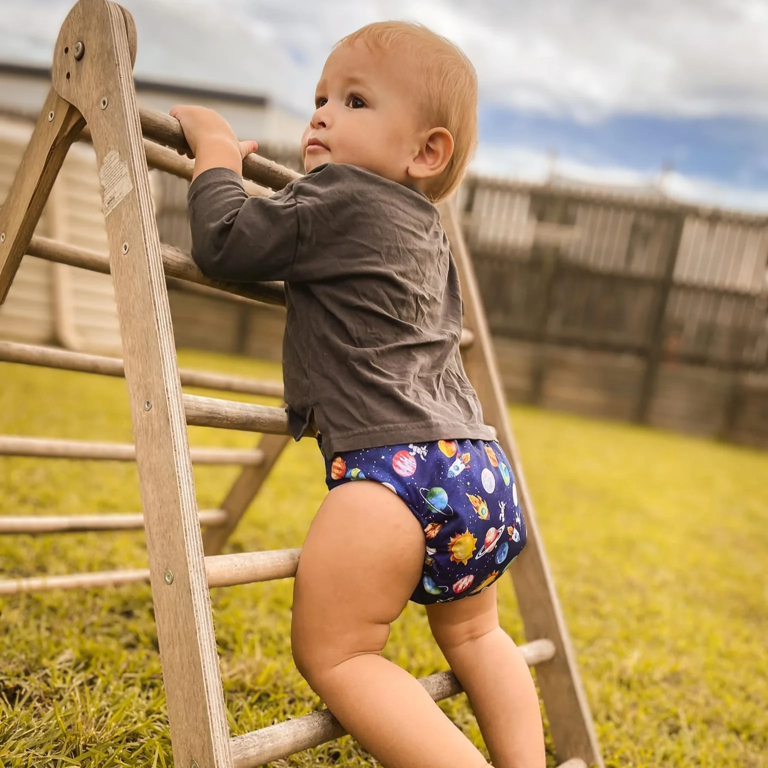 Ultimate Wipeable Cloth Nappy (Deluxe) | Blast Off - Image 3