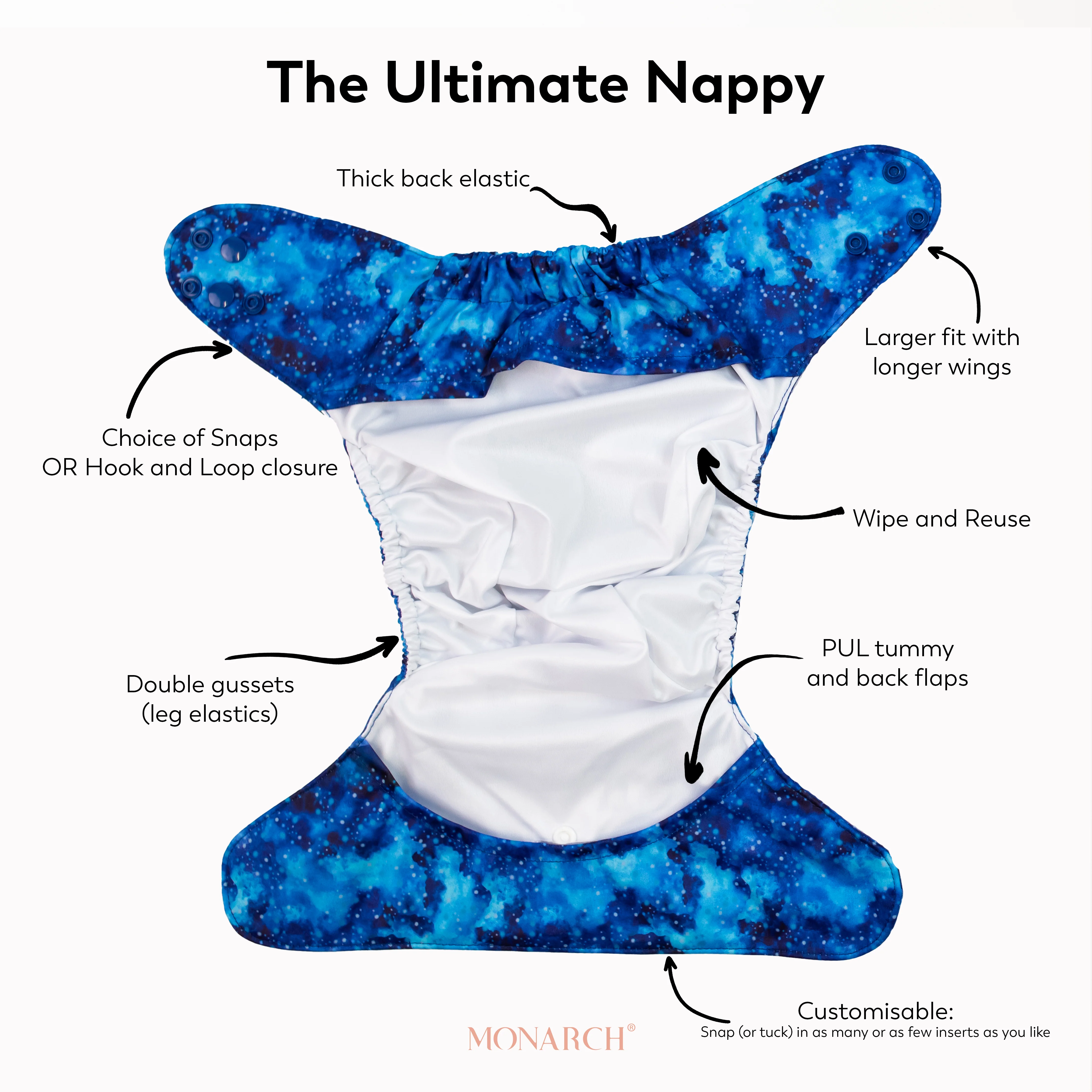 Ultimate Wipeable Cloth Nappy (Lite) | Bush Buddies - Image 6
