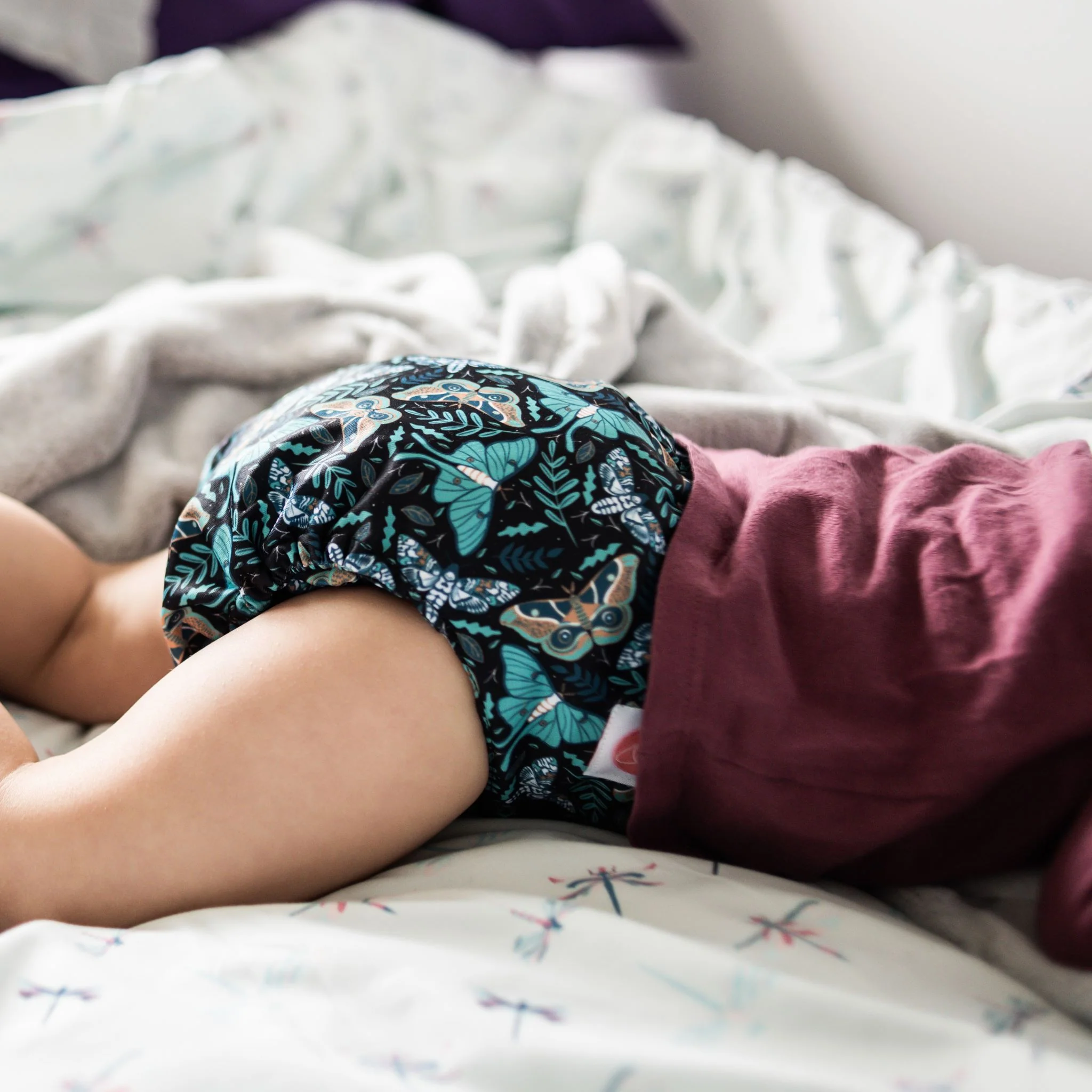 Ultimate Wipeable Cloth Nappy (Lite) | Twilight Flight - Image 3
