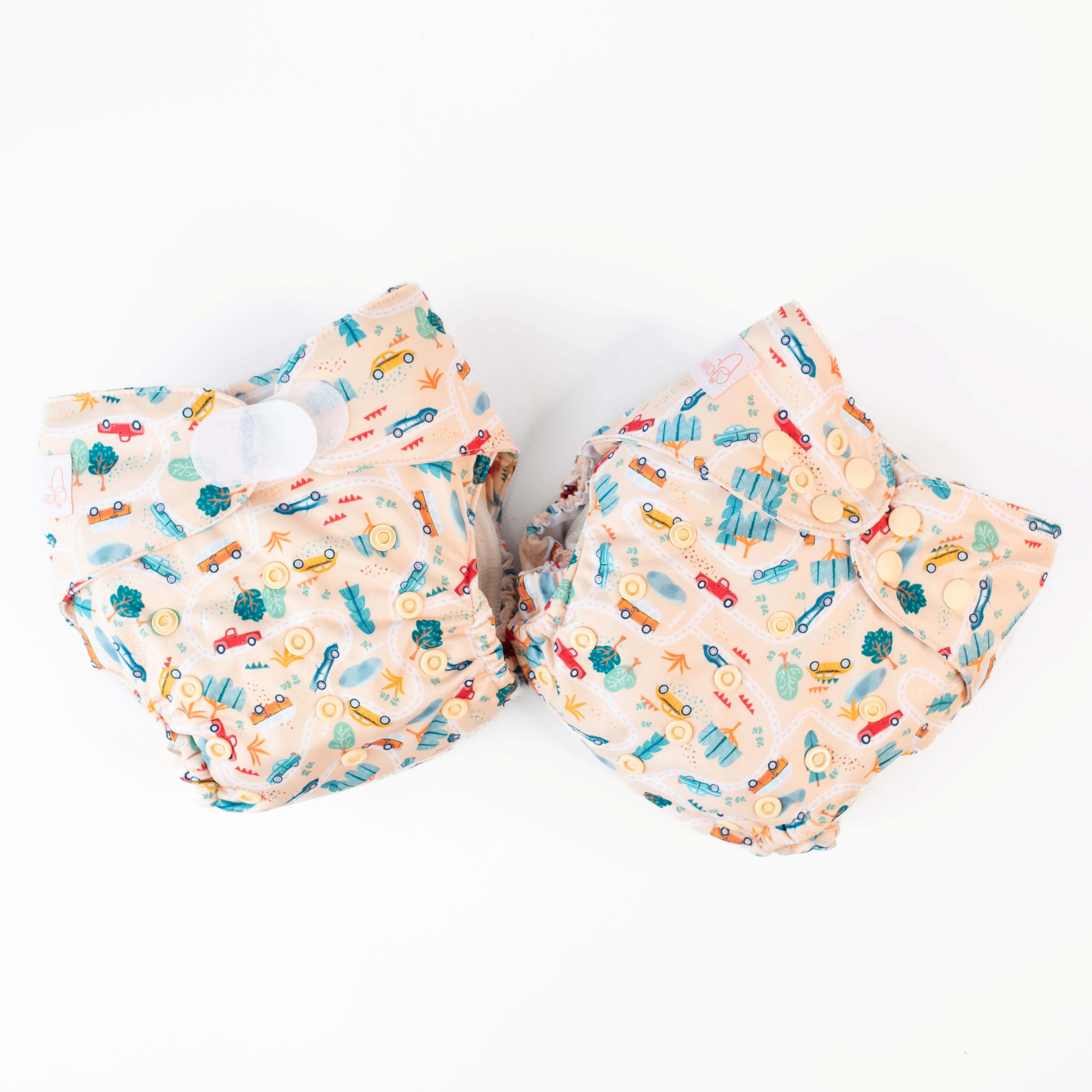 Ultimate Wipeable Cloth Nappy (Deluxe) | On The Road (Butter) - Image 3