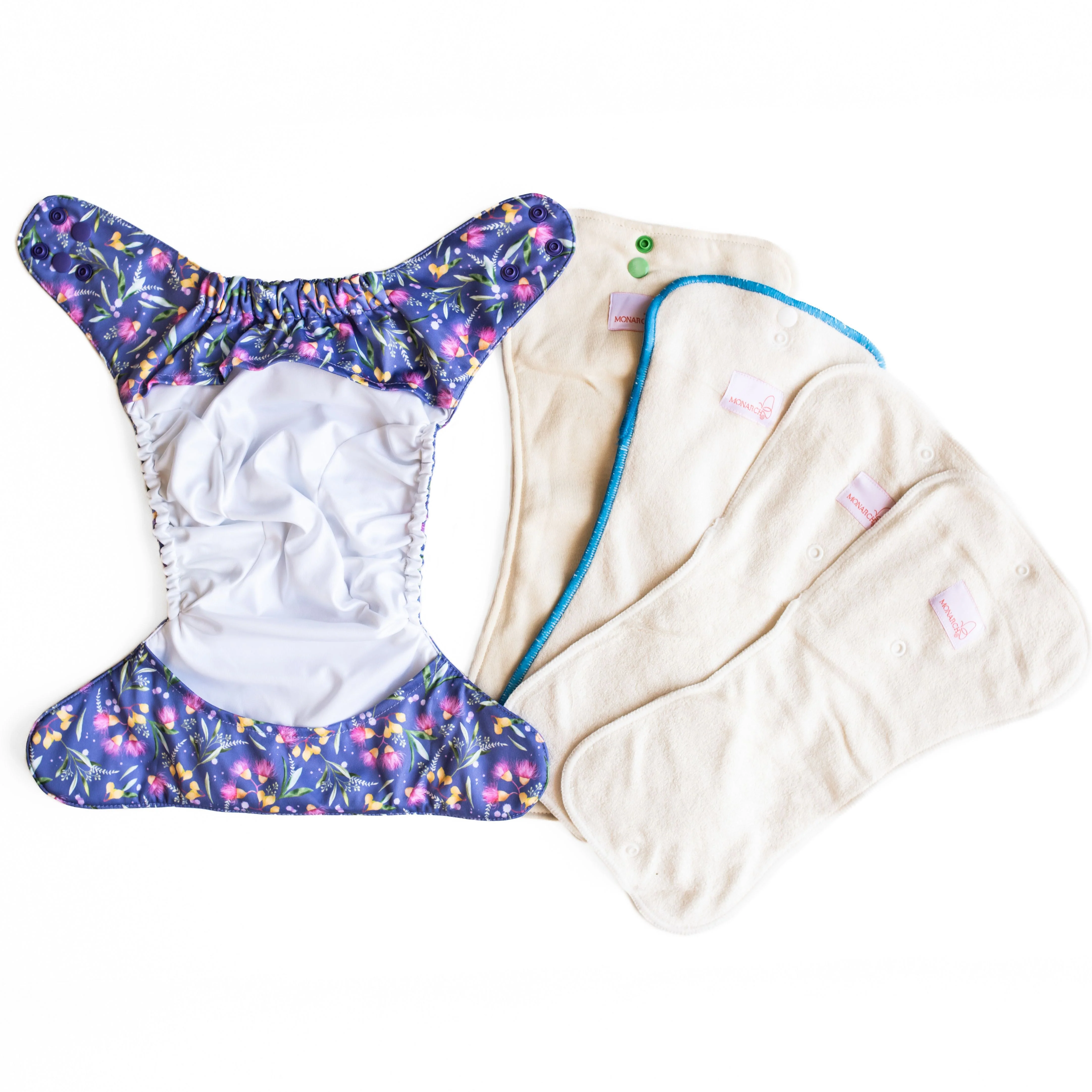 Ultimate Wipeable Cloth Nappy (Deluxe) | Purple Gumnuts - Image 3